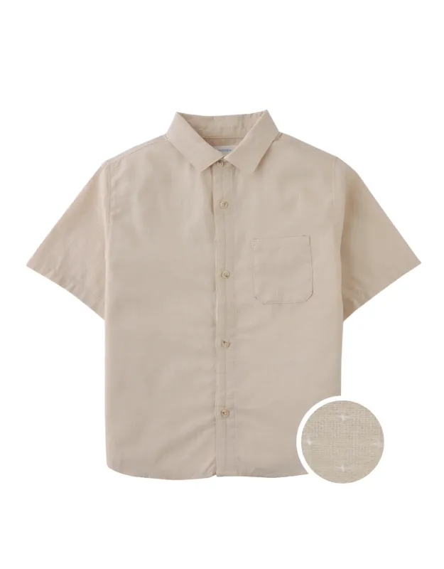 Andrew_Cross_Dobby_Shirt_Beige