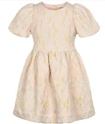 Diondra_Party_Jacquard_Dress_Geel