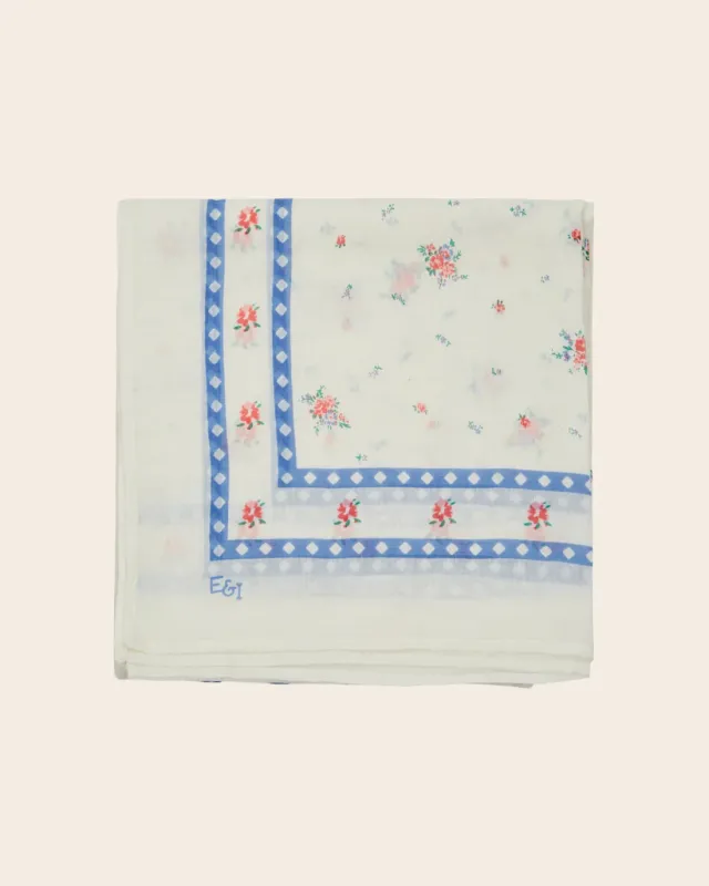 FOULARD_SOIE___COTON__Blauw