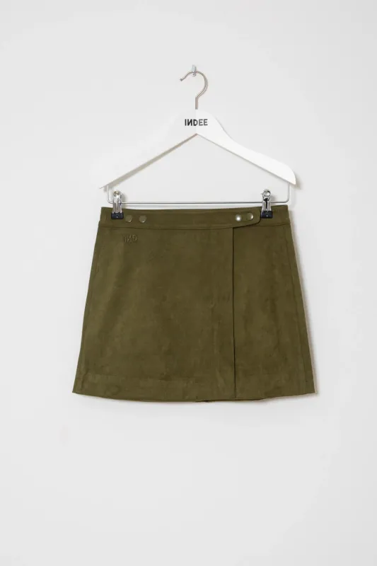 Fake_suede_mini_skirt_Groen