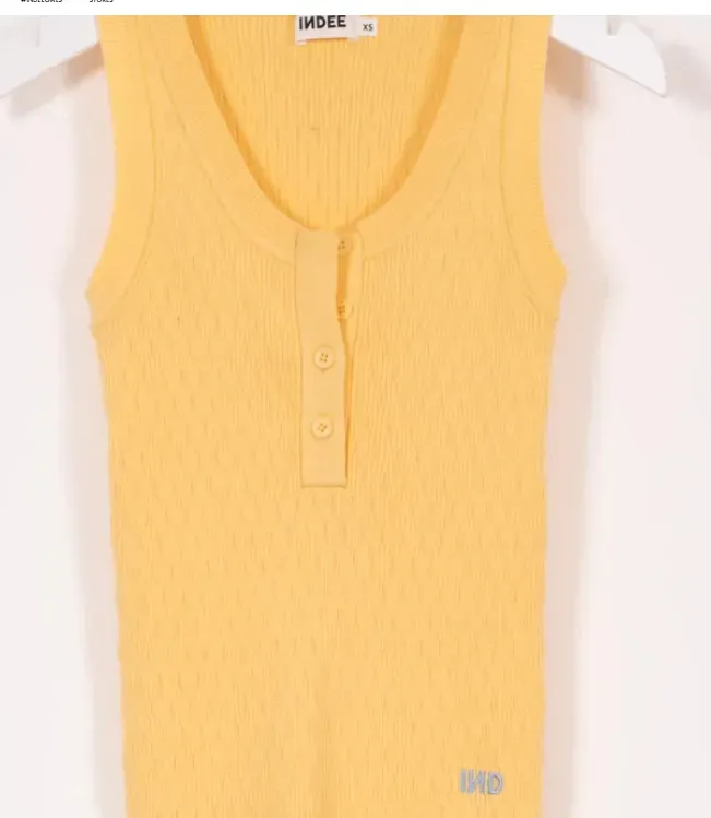 Knitted_Tank_Top_Round_Neck_Geel