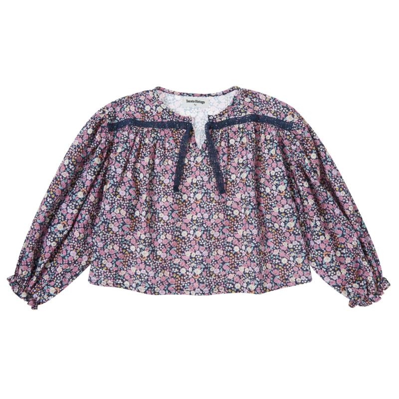 Lace_Blouse_Print_Navy_Flowers_Blauw