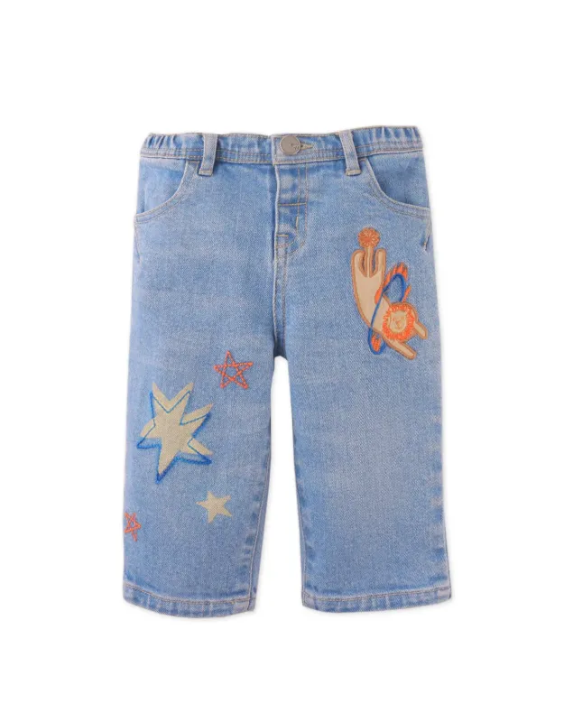 PANTS_WITH_CIRCUS_LION_PRINT_Blauw