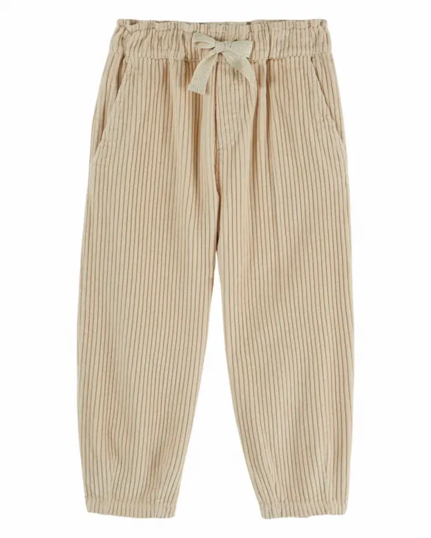 Pantalon_Velours_jogger_Creme
