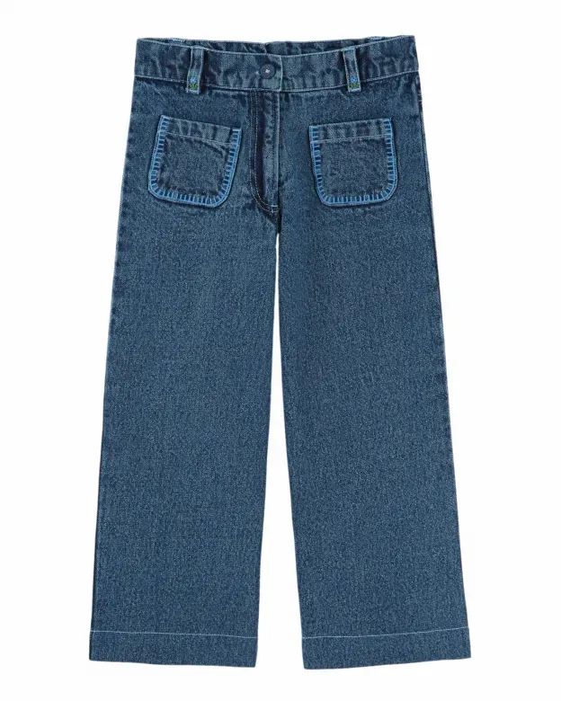 Pantalon_poches_denim_Blauw