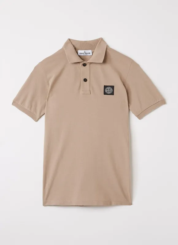 Polo_korte_mouw_Beige_Beige