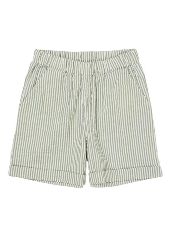 SEERSUCKER_SHORTS_SPORTY_Groen