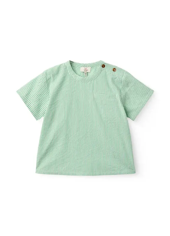 Seersucker_SS_Blouse__Blauw