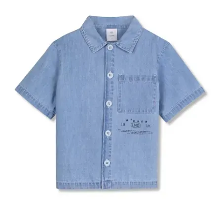 Short_Sleeve_Panel_Shirt_Blauw_1