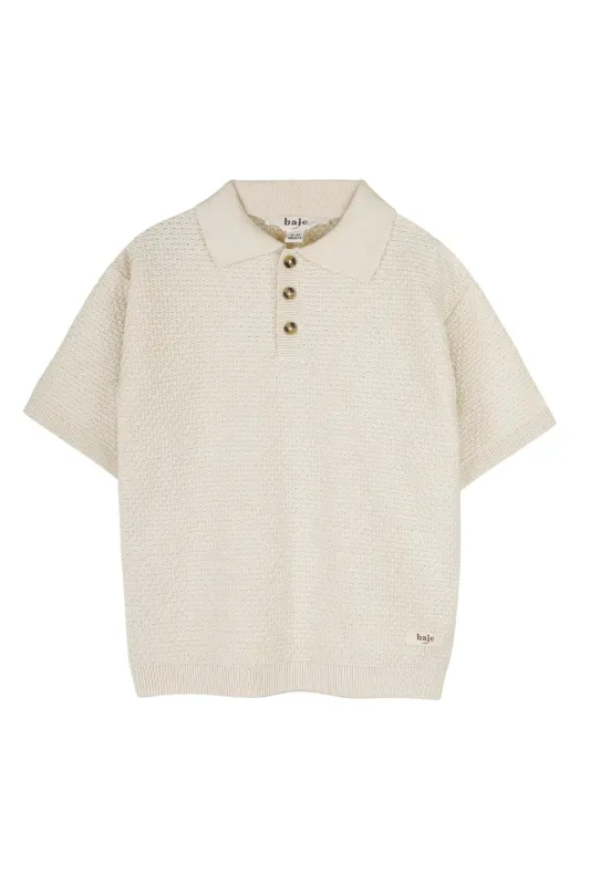 Shortsleeve_Knitted_Polo_Creme