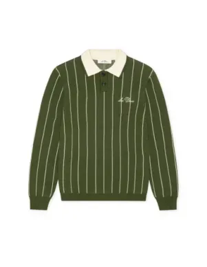 Signature_Knitted_Ls_Polo_Groen