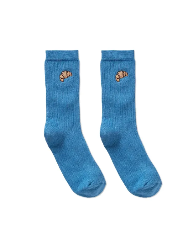 Socks_Croissant_Blue_Blauw