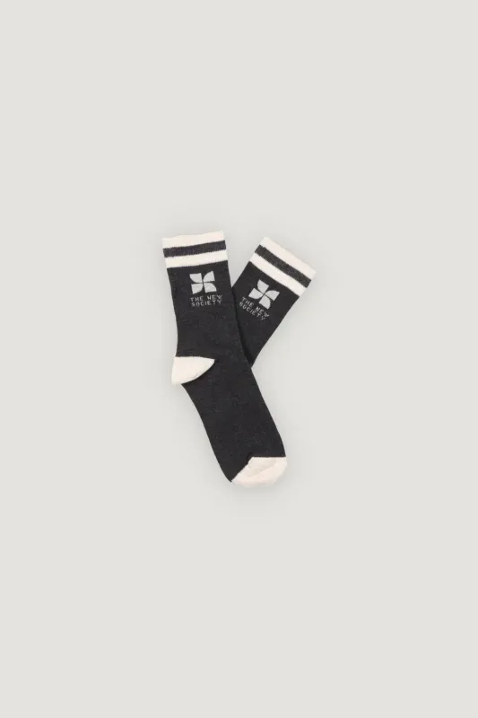 TNS_Logo_Socks_Dark_Grey_Melange_Grijs