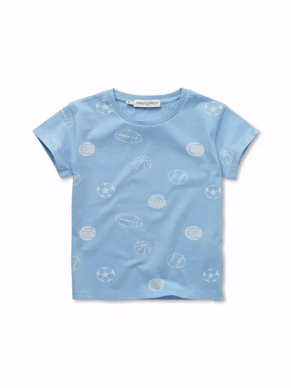 T_shirt_Balls_Print_Blauw