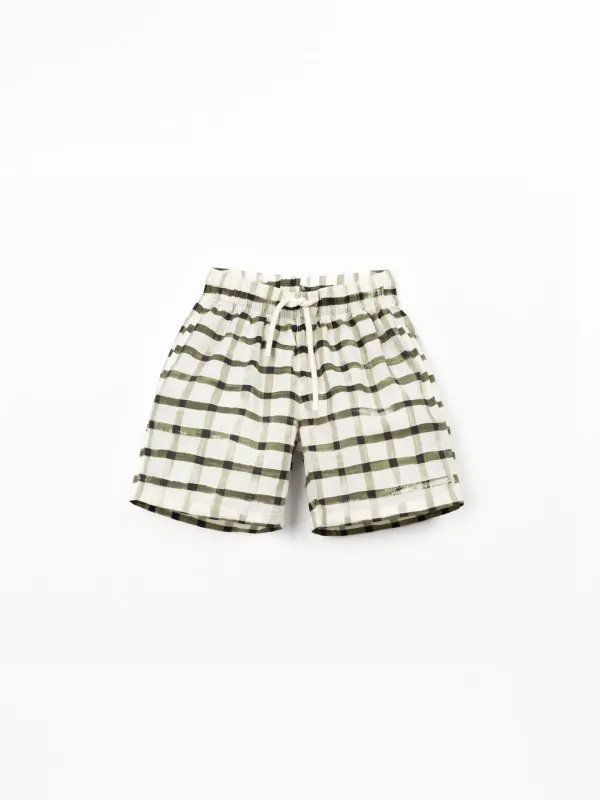 _PRINTED_WOVEN_SHORTS_Groen