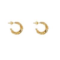 Bamboo_Stud_Earring_Gold_Plated_Goud