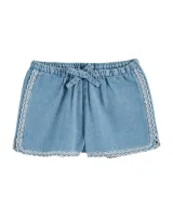 DENIM_EMBROIDERED_SHORTS_Blauw