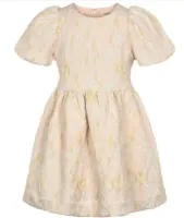 Diondra_Party_Jacquard_Dress_Geel