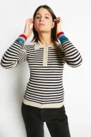 Fitted_striped_polo_Blauw_1