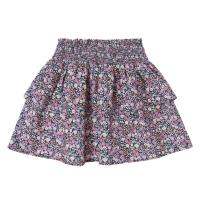 Flared_Skirt_Print_Navy_Flowers_Blauw