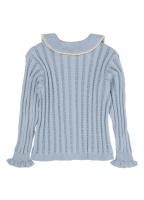 KNITTED_POINTELLE_CARDIGAN_W_COLLAR_Blauw_1