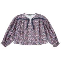 Lace_Blouse_Print_Navy_Flowers_Blauw