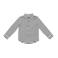 Leom_Shirt___Blue_Marine___White_Striped_Blauw