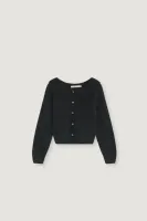 Luma_Cardigan_Dark_Grey_Melange_Blauw