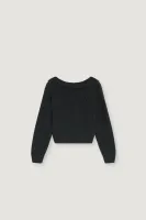 Luma_Cardigan_Dark_Grey_Melange_Blauw_1