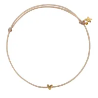 Mini_Heart_Rope_Bracelet_Gold_Plated_Plain__Goud