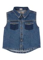 ORGANIC_BOYISH_DENIM_VEST_Blauw