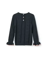 POINTELLE_BLOUSE_W_BOW_Blauw_1