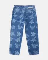Print_Straight_Leg_Jeans_Blauw