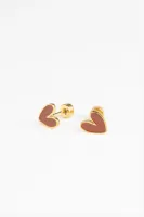 Studs_Earrings_Organic_Heart_Goud