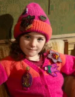 Vedette_cardigan_Colourblock_Roze_1