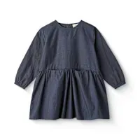 CHECKERED_DRESS_W__BACKSIDE_BOW_Blauw