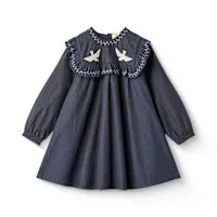 CHECKERED_DRESS_W__BACKSIDE_BOW_Blauw_1