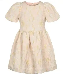 Diondra_Party_Jacquard_Dress_Geel
