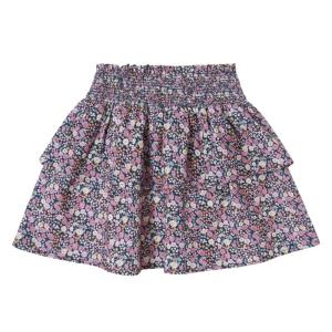 Flared_Skirt_Print_Navy_Flowers_Blauw