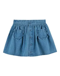 JUPE_POCHE_FLEURS_DENIM_Blauw