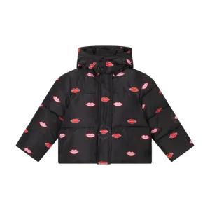 Lip_Print_Coat_Zwart