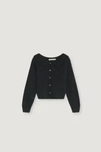 Luma_Cardigan_Dark_Grey_Melange_Blauw