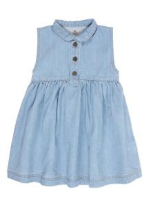 ORGANIC_DENIM_DRESS_W_COLLAR_Blauw