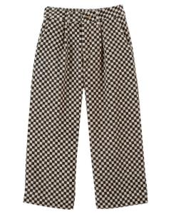 Pantalon_Velours_Damier_Zwart