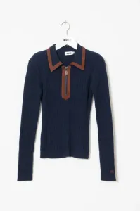 Polo_pull_suede_Blauw