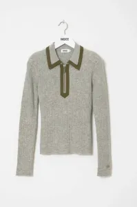 Polo_pullover_sude_details_Grijs
