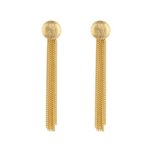 Ribbed_medium_moon_chain_stud_earring_gold_plated