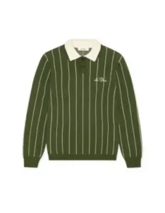 Signature_Knitted_Ls_Polo_Groen