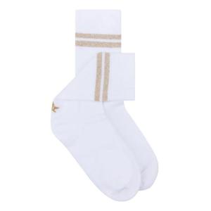 Sock_White_Golden_Stripes_Goud