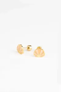 Stud_Earrings_Golden_Shell_Goud